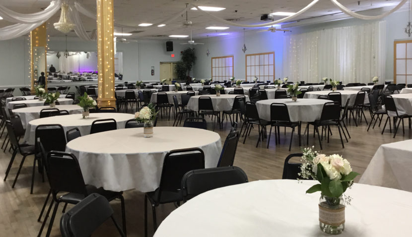 The Ballroom can seat about 500 guests