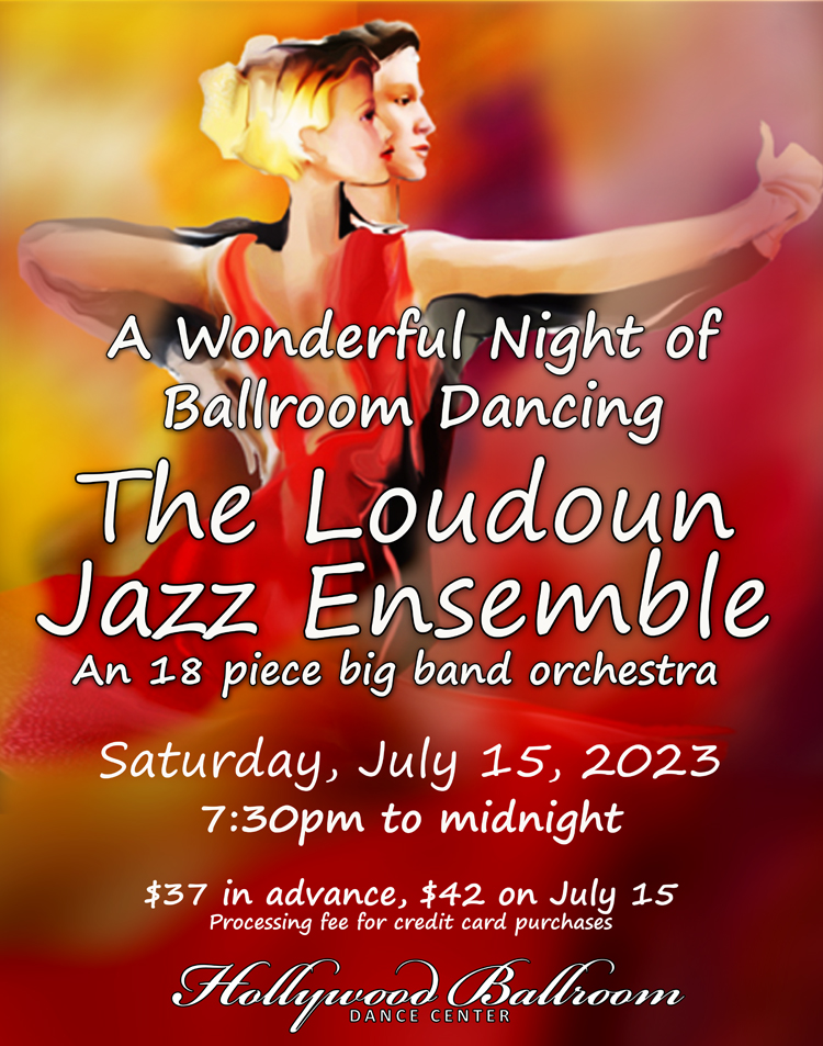 Ballroom dancing to the big band sounds of the Loudoun Jazz Ensemble